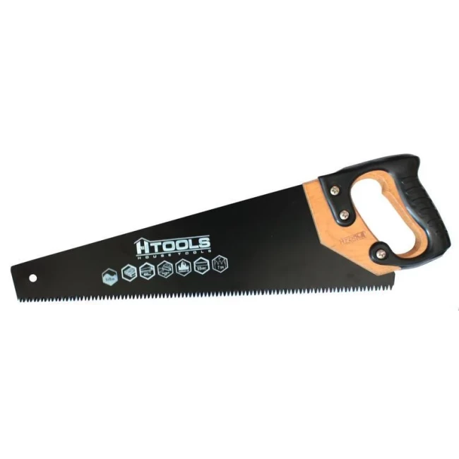 14-2445 Ножовка столярная 450 мм BLACK ALLIGATOR, 9TPI MAX CUT, каленый зуб, 3-D заточка, тефлон. покрытие