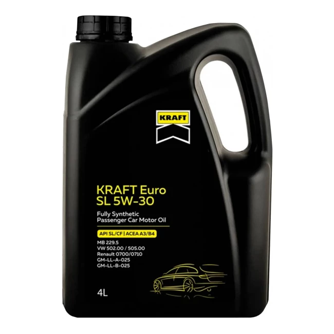 Моторное масло KRAFT Euro SL 5W-30, 4л (708434) Моторное масло KRAFT Euro SL 5W-30, 4л (708434)