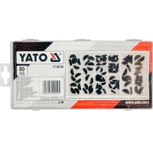 Набір шпонки напівкруглої YATO (YT-06790)