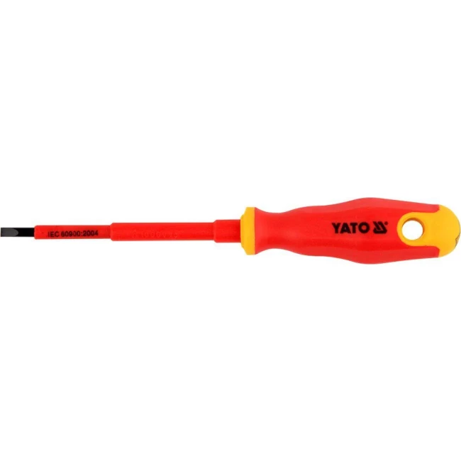 Отвертка изолированная YATO 1000V SL5,5×125мм (YT-2818) Отвертка изолированная YATO 1000V SL5,5×125мм (YT-2818)