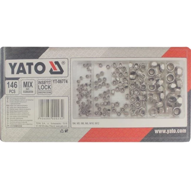 Набір гайок самозажимных Yato (YT-06774)
