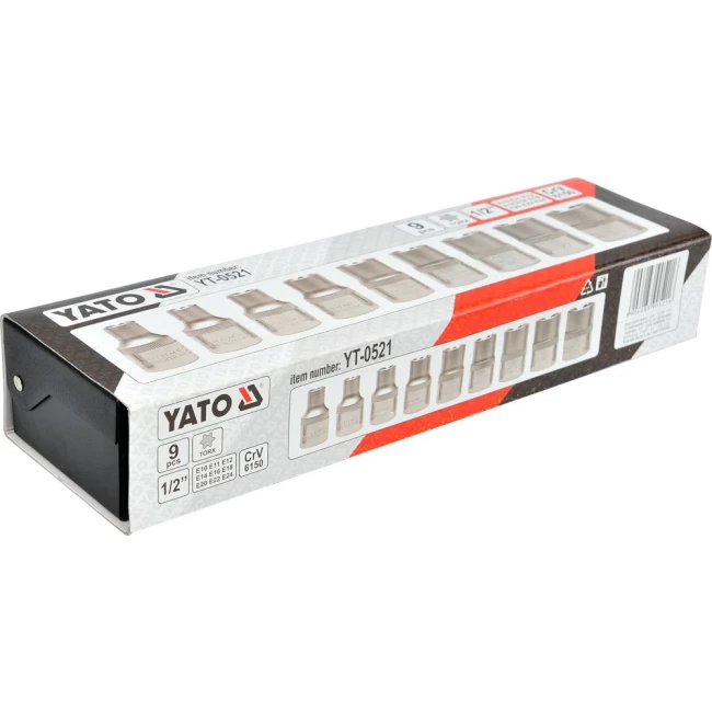 Набор торцевых головок YATO 9 предметов (YT-0521)