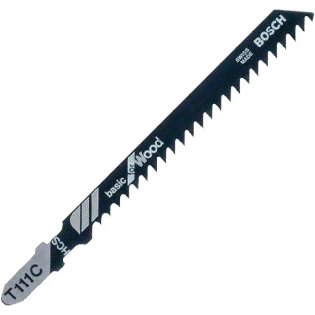 Пилка для лобзика Bosch по дереву T 111 C, 3×100 мм, 5 шт (2608630033) Пилка для лобзика Bosch по дереву T 111 C, 3×100 мм, 5 шт (2608630033)