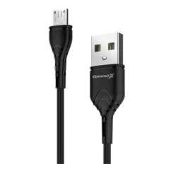 Кабель Grand-X USB-micro USB 3A, 1m, CU, Fast Сharge, Black, BOX (PM-03B)