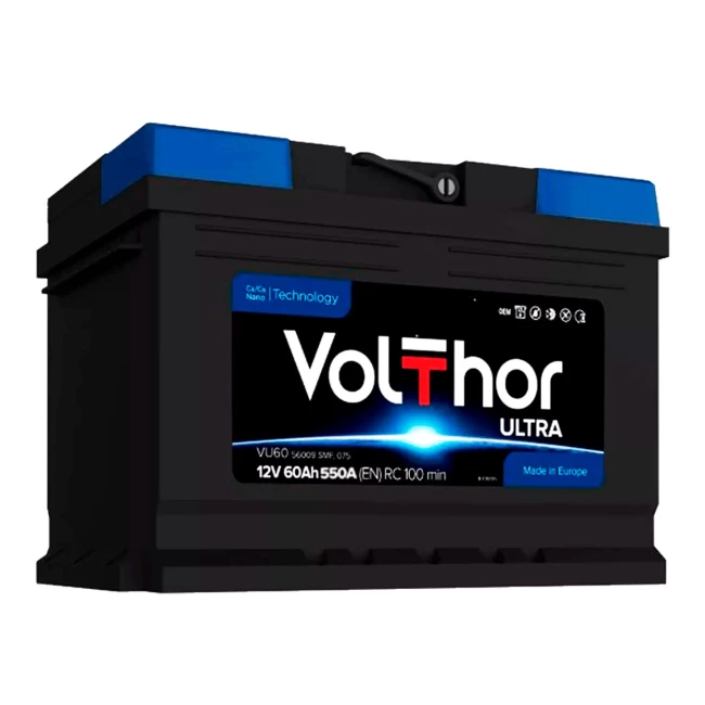 Автомобильный аккумулятор VOLTHOR 6СТ-60 АзЕ ULTRA (SMF) (301060)
