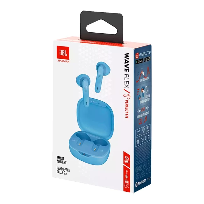 Навушники JBL Wave Flex Blue (JBLWFLEXBLU)