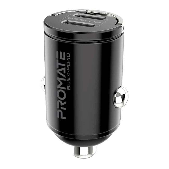 Автомобильное зарядное устройство Promate bullet-pd40 black (062280)