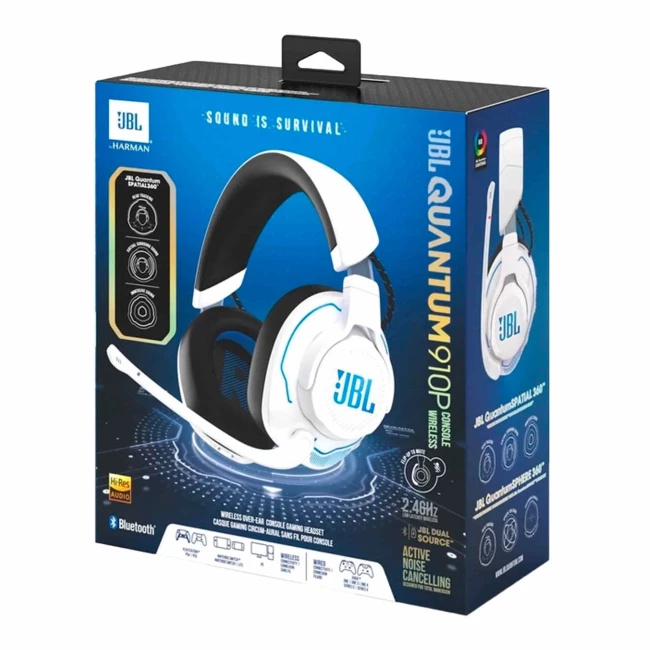 Навушники JBL Quantum 910P Console Wireless White (JBLQ910PWLWHTBLU)