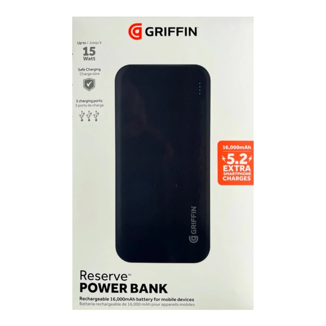 Зовнішній акумулятор Griffin GP-148-BLK USB 16000MAH
