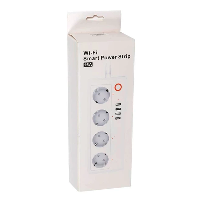 Фільтр мережі Tuya Smart 1.8м 16A 4 розетки 4xUSB (HS082383)