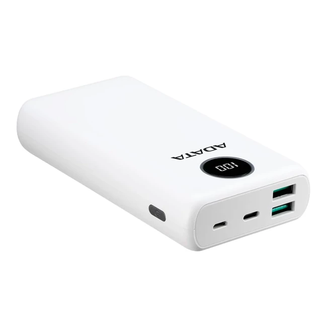 Зовнішній акумулятор Adata P20000QCD 20000mAh PD 18W USB-C 2xUSB QC3.0 white (PB931040)