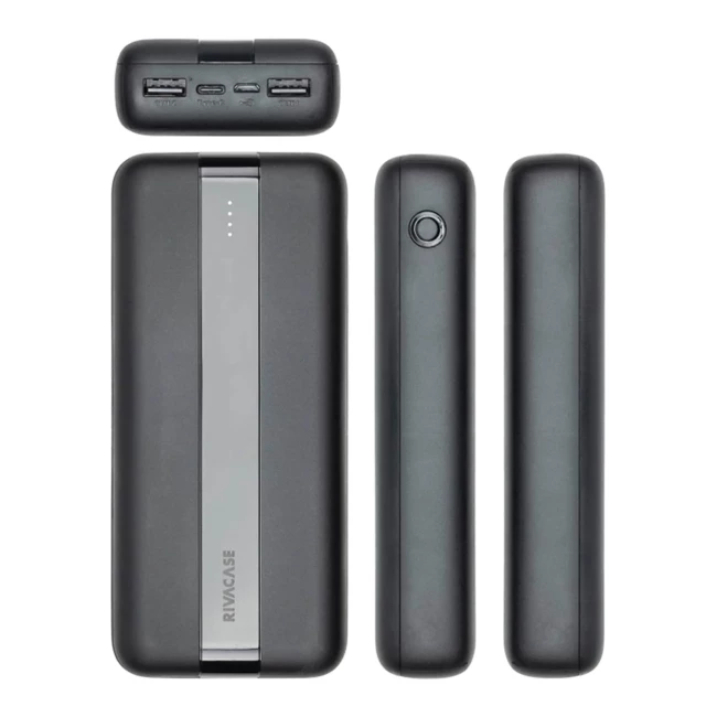 Внешний аккумулятор RivaCase VA2081 20000mAh USB-C 2xUSB-A Black (PB931071)
