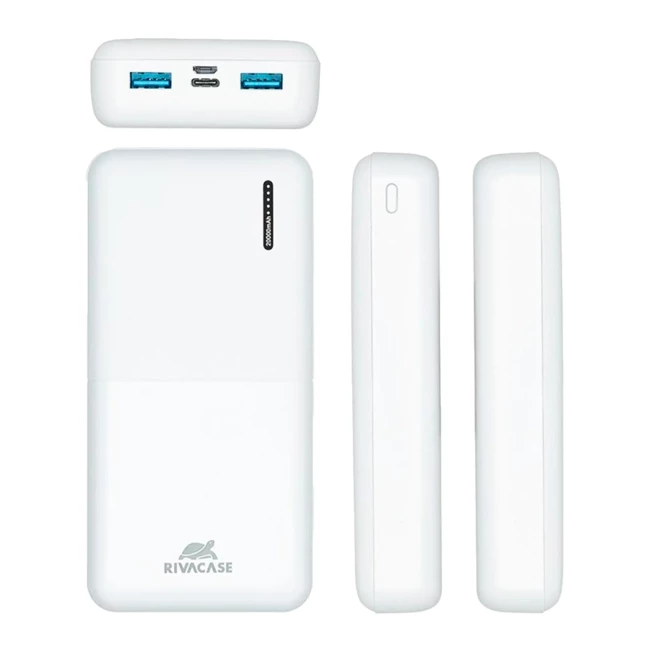 Внешний аккумулятор RivaCase VA2572 20000mAh PD20W USB-C 2xUSB-A QC3.0 White (PB931088)