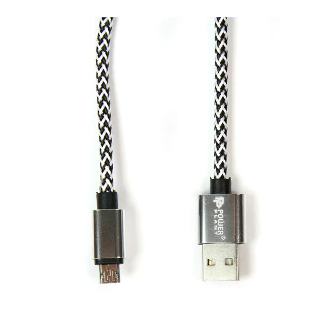 Кабель PowerPlant USB 2.0 AM/Micro B 1м сірий (CA910212)
