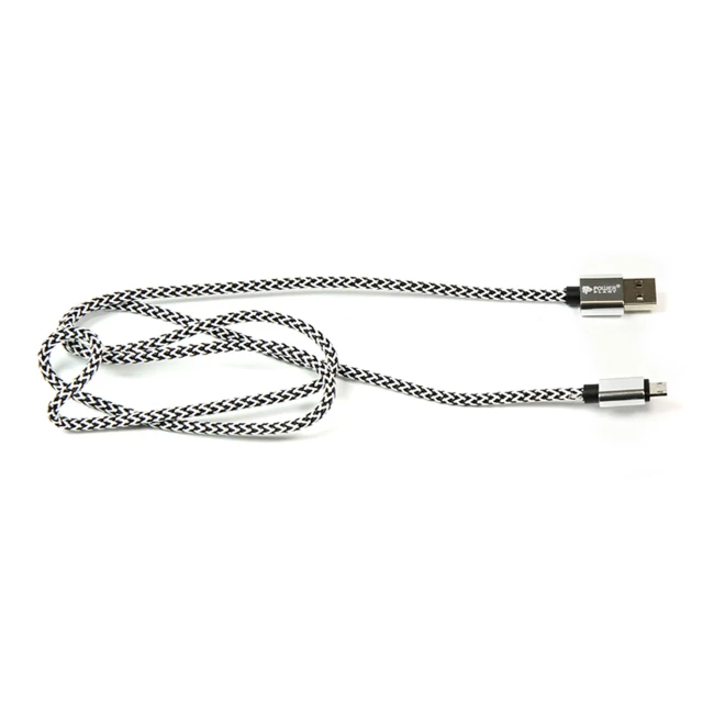 Кабель PowerPlant USB 2.0 AM/Micro B 1м сірий (CA910212)