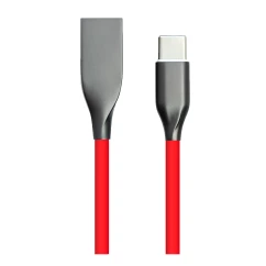 Кабель PowerPlant USB - Type-C 1м силикон красный (CA911387)
