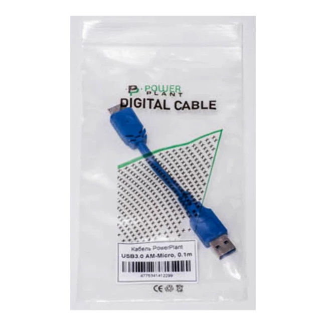 Кабель PowerPlant USB 3.0 AM - Micro 0.1м (KD00AS1229)