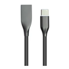 Кабель PowerPlant USB - Type-C 2м силикон черный (CA911257)