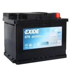 Автомобільний акумулятор EXIDE Start-Stop EFB 6СТ-60Ah АЗЕ 640A (EN) EL600 (76019)
