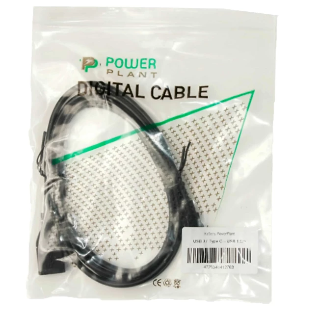 Кабель Power Plant USB 3.0 Type-C – USB 1.5м (KD00AS1276)