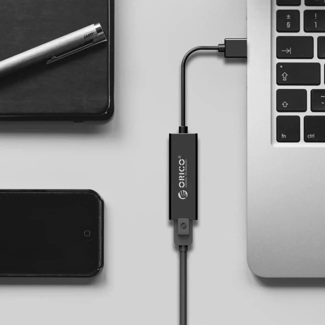 Адаптер Orico USB Ethernet ORICO UTJ-U3-BK-BP (CA911431)
