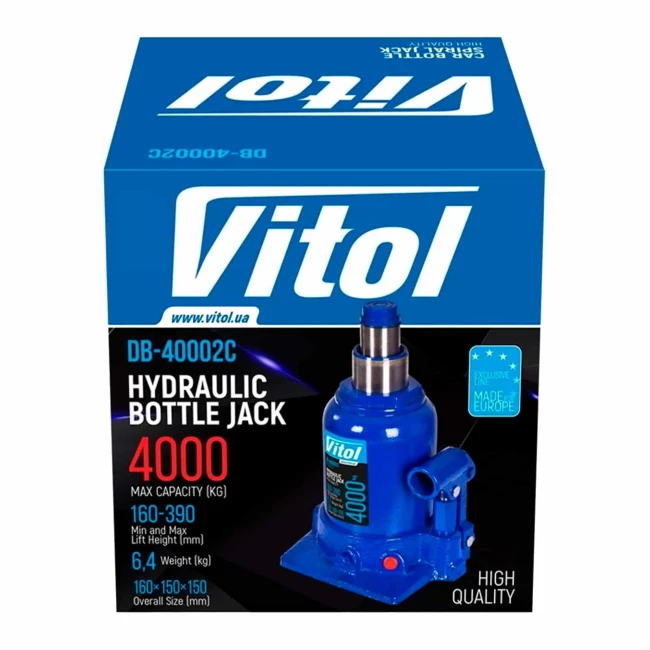 Домкрат гідравлічний VITOL 4т (ДБ-40002Ц/TF0402)