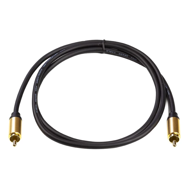 Кабель коаксиальный PowerPlant RCA 26AWG 1 м черный (CA911752)