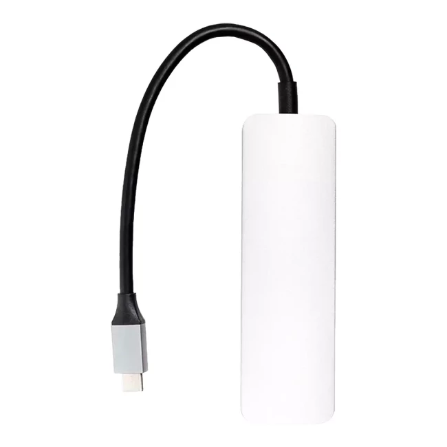 Перехідник PowerPlant USB Type-C - 3*USB 3.0 Ports + TF/SD Card Reader (CA912100)