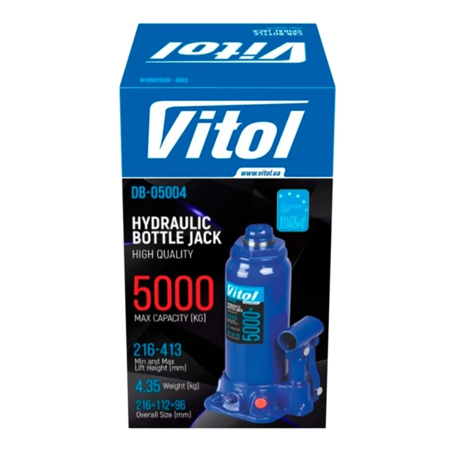 Домкрат гидравлический VITOL 5т (ДБ-05004/T90504)