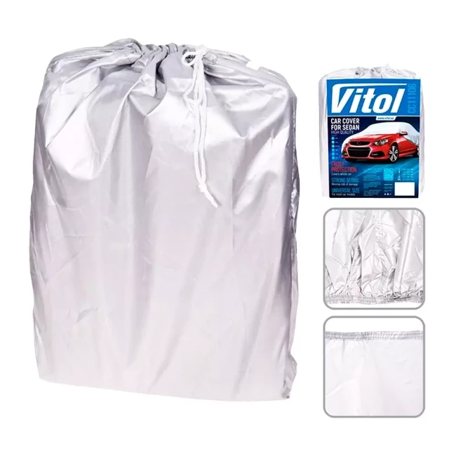 Тент автомобільний VITOL M сірий (CC11106M)