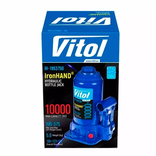 Домкрат гідравлічний Iron Hand 10т (IH-195357D)