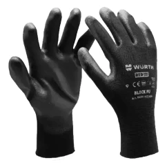 Перчатки защитные Wurth Black PU размер 8 (0899402408)