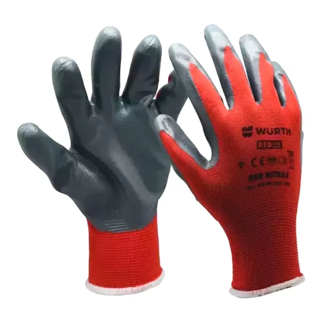 Рукавички захисні Wurth Red Nitrile розмір 10 (0899403110)