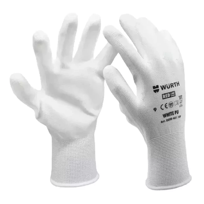 Рукавички захисні Wurth White PU розмір 10 (0899401110)