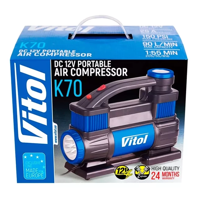 Компрессор автомобильный Vitol К-70