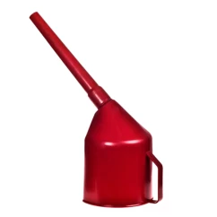 Лейка пластиковая для бензина с фильтр-сеткой красная (390339)