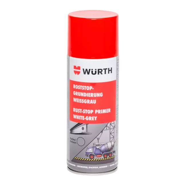 Спрей-грунтовка эпоксидная WURTH RUST-STOP светло-серая 400мл (08932101)