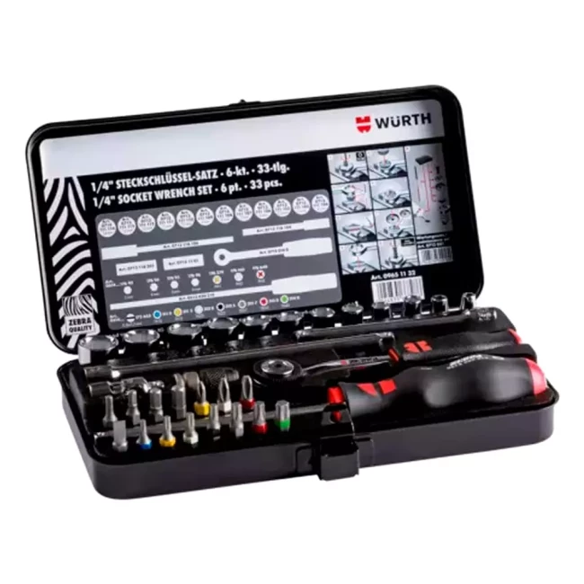 Набор торцевых ключей WURTH Zebra 1/4" 32 шт (09651132)