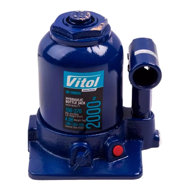 Домкрат гидравлический VITOL 2т (ДБ-20002Ц/TF0202) Домкрат гидравлический VITOL 2т (ДБ-20002Ц/TF0202)