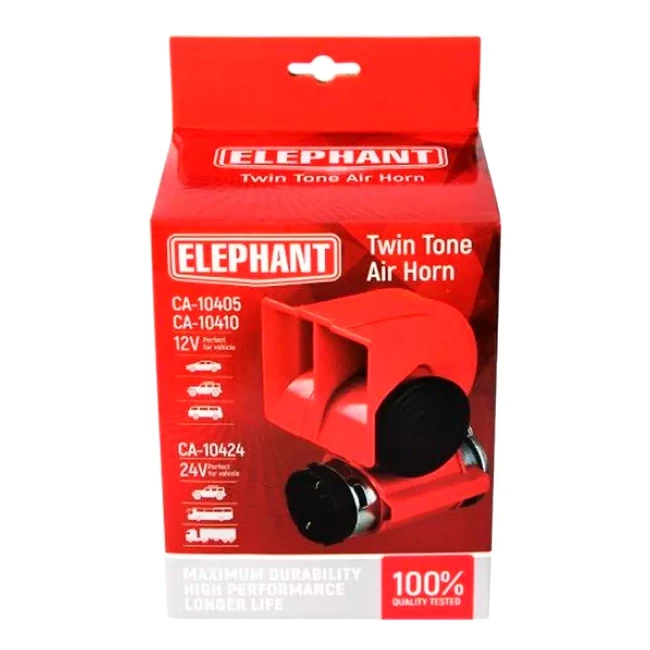 Сигнал повітряний Еlephant 12V чорний (CA-10410)