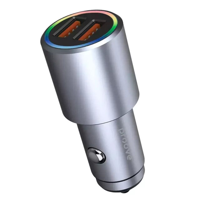 Автомобильное зарядное устройство Proove Double Energy 36W Metal Gray (295615) (488580092)