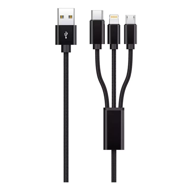 Кабель Proove Triple Connection 3 in 1 1,2м Black (314330) (491920001)