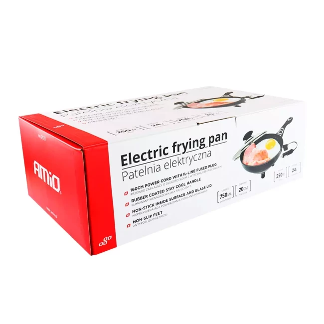 Сковорода электрическая для автомобиля AMiO 20см х 4см 250W 24V (025338/02533)
