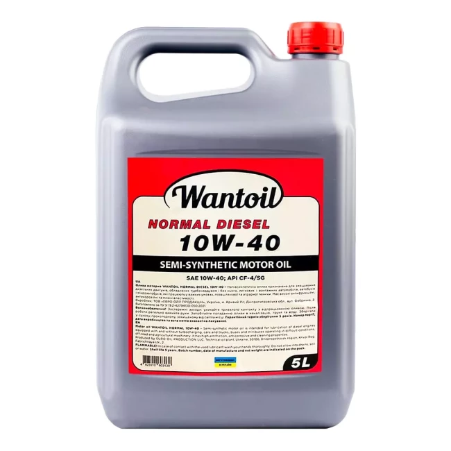 Моторное масло Wantoil NORMAL DIESEL CF-4/SG 10W-40 5л (1278587)