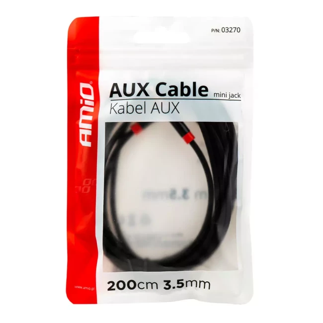 Кабель AMiO AUX Mini Jack 3,5мм 200см (032701/03270)