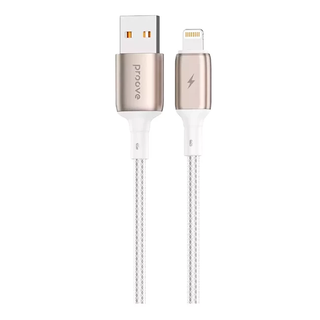 Кабель Proove Dense Metal Lightning 2.4A 1м White (400415) (504960003)