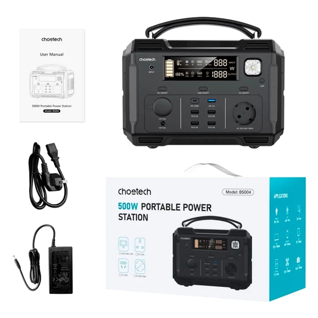 Зарядная станция Choetech 500W Portable Power Station (BS004)