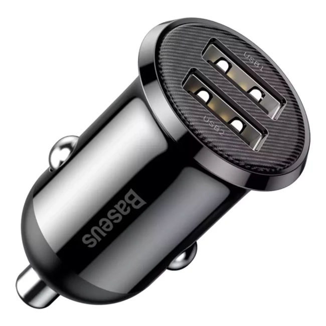 Автомобільний зарядний пристрій Baseus Grain Pro 4.8A 2USB чорний (353811) (317590001)