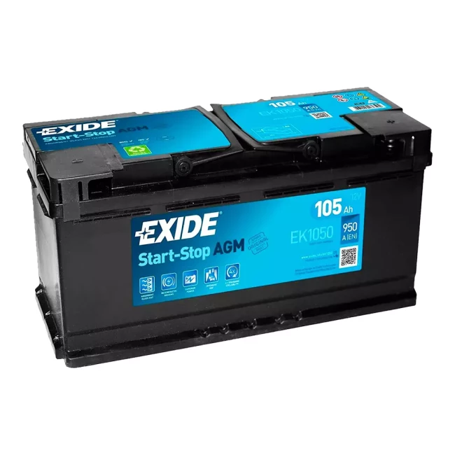 Автомобільний акумулятор EXIDE Start-Stop AGM 6СТ-105Ah АзЕ (EK1050)