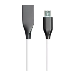 Кабель PowerPlant USB - microUSB 1 м Белый